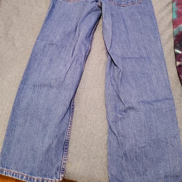 Zara flare denim strip jeans - Picture 2 of 3